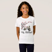 Panda Beren Big Sister T-shirt (Voorkant volledig)