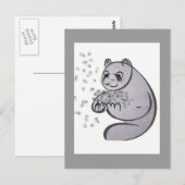 Panda Beren Briefkaart (Voorkant / Achterkant)