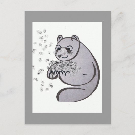 Panda Beren Briefkaart (Voorkant)