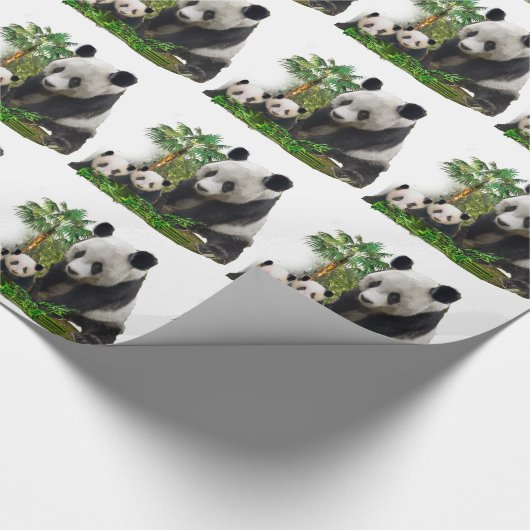 Panda Beren Cadeaupapier (Hoek)