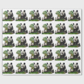 Panda Beren Cadeaupapier (Vlak)