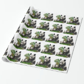 Panda Beren Cadeaupapier (Uitgerold)