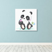 Panda Beren Canvas Afdruk (Insitu (Houten vloer))