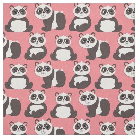 Panda Beren Cute Kinder Stof (Swatch)