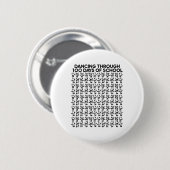 Panda beren dansen door 100 dagen school kind ronde button 5,7 cm (Voorkant /achterkant)