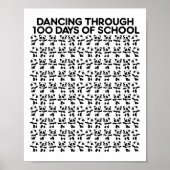 Panda Beren dansen door 100 dagen van school Kind Poster (Voorkant)