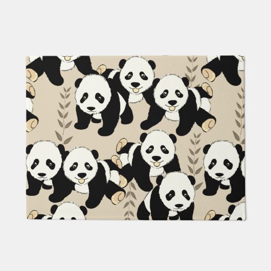 Panda Beren Design Cute Deurmat (Voorkant)