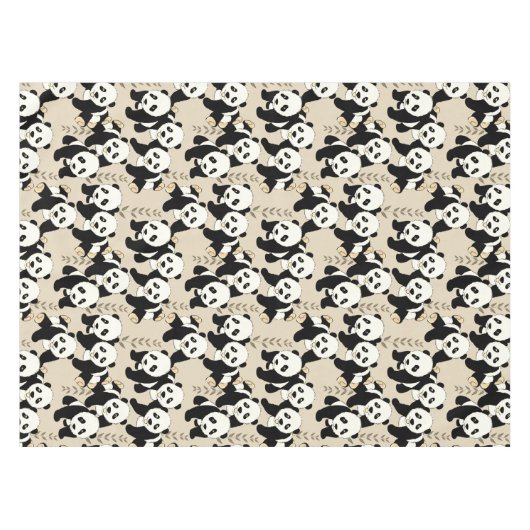 Panda Beren Design Cute Tafelkleed (Voorkant (Horizontaal))