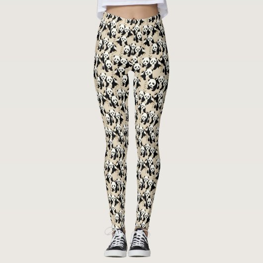 Panda Beren Design Leggings (Voorkant)