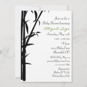 Panda Beren en bamboe Baby shower Kaart (Achterkant)