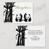 Panda Beren en Bamboe Bruiloft Receptie Kaarten (Voorkant / Achterkant)