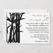 Panda Beren en Bamboe bruiloft uitnodiging (Achterkant)