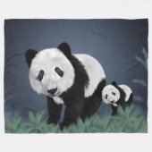 Panda Beren Fleece Deken (Voorkant (Horizontaal))