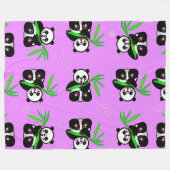 Panda Beren Fleece Deken (Voorkant (Horizontaal))