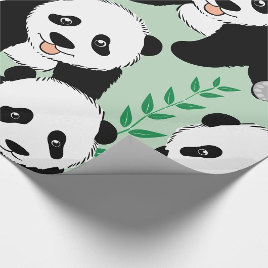 Panda Beren Grafisch Cadeaupapier (Hoek)