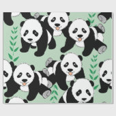 Panda Beren Grafisch Cadeaupapier (Vlak)