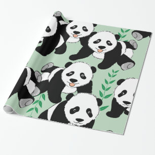 Panda Beren Grafisch Cadeaupapier