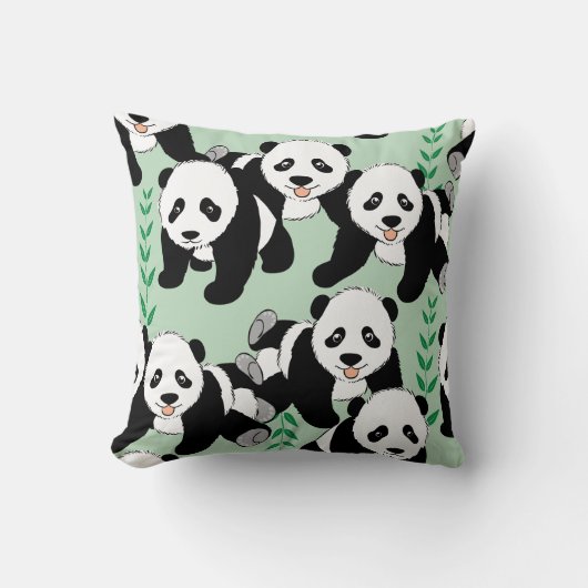 Panda Beren Grafisch Kussen (Voorkant)