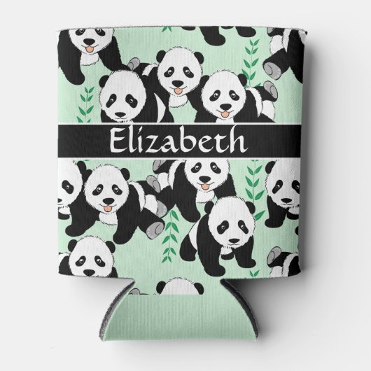 Panda Beren Grafisch om zich aan te passen Blikjeskoeler (Voorkant)