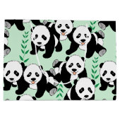 Panda Beren Grafisch om zich aan te passen Large Cadeautasje (Achterkant)