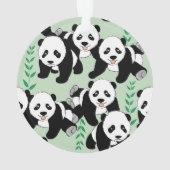 Panda Beren Grafisch om zich aan te passen Ornament (achterkant)