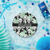 Panda Beren Grafisch om zich aan te passen Papieren Bordje (Feest)