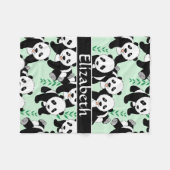 Panda Beren Grafisch Patroon aan Personaliseer Fleece Deken (Voorkant (Horizontaal))