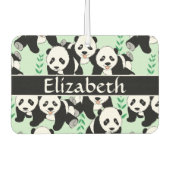 Panda Beren Grafisch Patroon aan Personaliseer Luchtverfrisser (Voorkant)