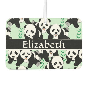 Panda Beren Grafisch Patroon aan Personaliseer Luchtverfrisser