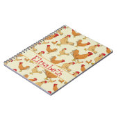 Panda Beren Grafisch Patroon aan Personaliseer Notitieboek (Linkerzijde)