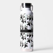 Panda Beren Grafisch Patroon aan Personaliseer Waterfles (Voorkant)