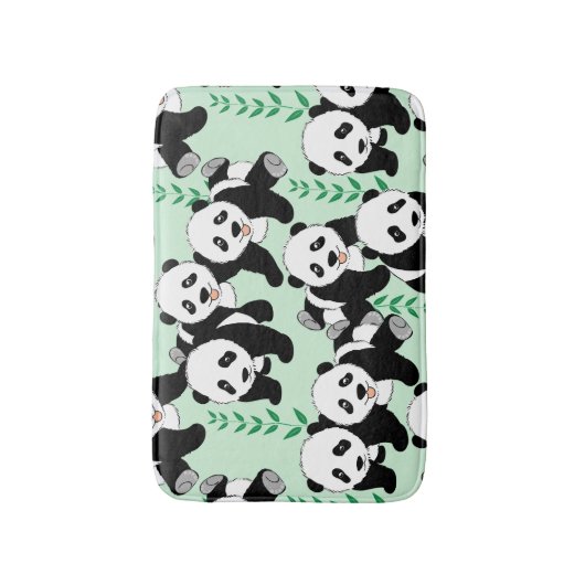 Panda Beren Grafisch Patroon Badmat (Voorkant Verticaal)