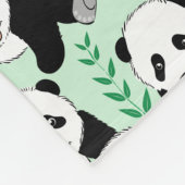Panda Beren Grafisch Patroon Fleece Deken (Hoek)