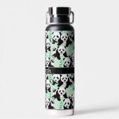 Panda Beren Grafisch Patroon Gepersonaliseerd Waterfles (Achterkant)