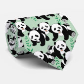 Panda Beren Grafisch Stropdas (Opgerold)