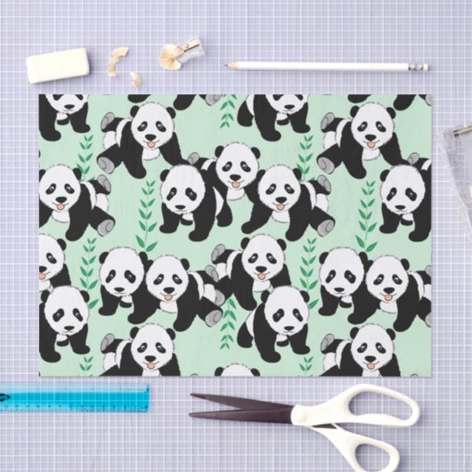 Panda Beren Grafisch Tissuepapier (Craft)