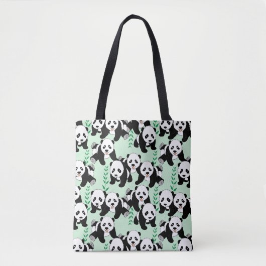 Panda Beren Grafisch Tote Bag (Voorkant)