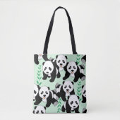 Panda Beren Grafisch Tote Bag (Voorkant)