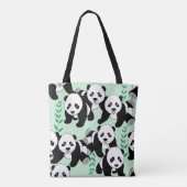 Panda Beren Grafisch Tote Bag (Achterkant)