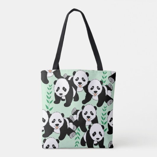 Panda Beren Grafisch Tote Bag (Achterkant)