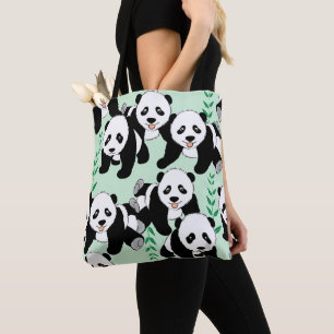 Panda Beren Grafisch Tote Bag