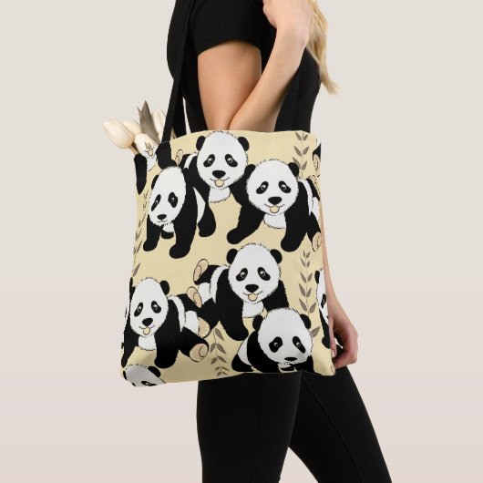 Panda Beren Grafisch Tote Bag (Dichtbij)