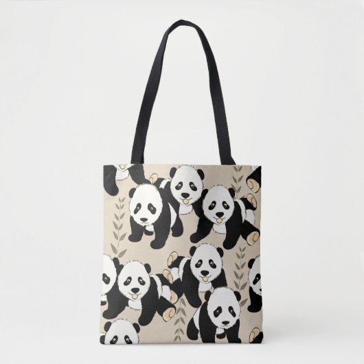 Panda Beren Grafisch Tote Bag (Voorkant)