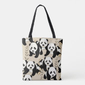 Panda Beren Grafisch Tote Bag (Achterkant)