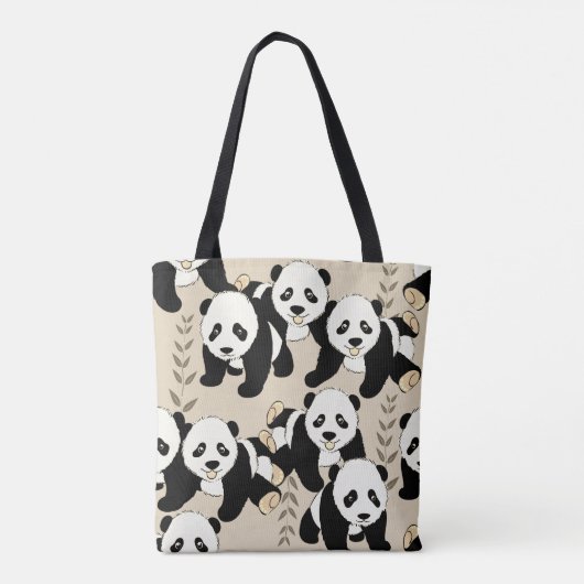 Panda Beren Grafisch Tote Bag (Achterkant)
