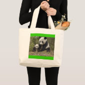 Panda beren grote tote bag (Voorkant (product))