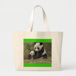 Panda beren grote tote bag