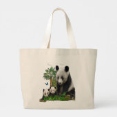Panda Beren Grote Tote Bag (Achterkant)