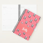 Panda beren houden van roze motief planner (Display)