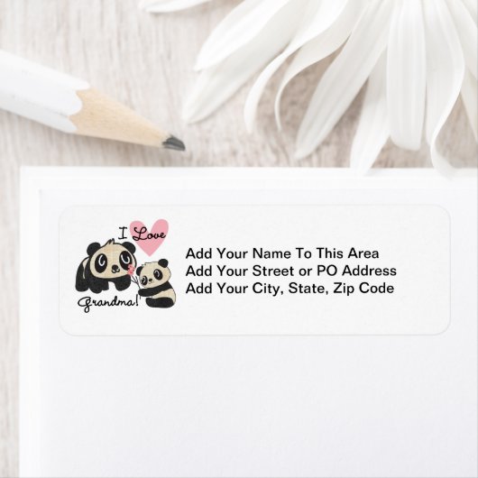 Panda Beren Ik hou van oma Etiket (Insitu)